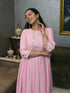AAHELI BLUSH PINK WHISPERING PETALS MUSLIN DRESS AAHELI BLUSH PINK WHISPERING PETALS MUSLIN DRESS